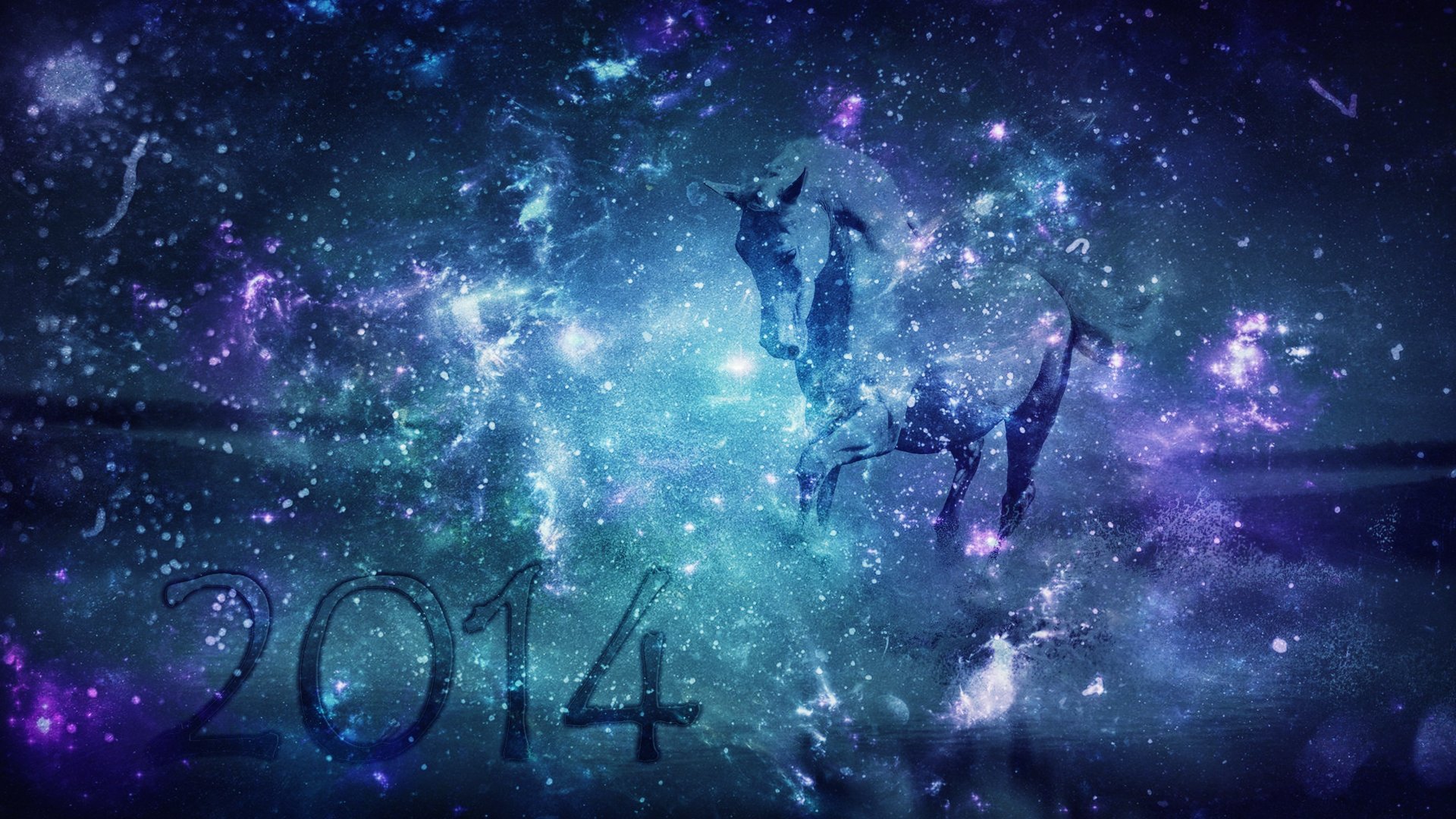 caballo año nuevo espacio espacio