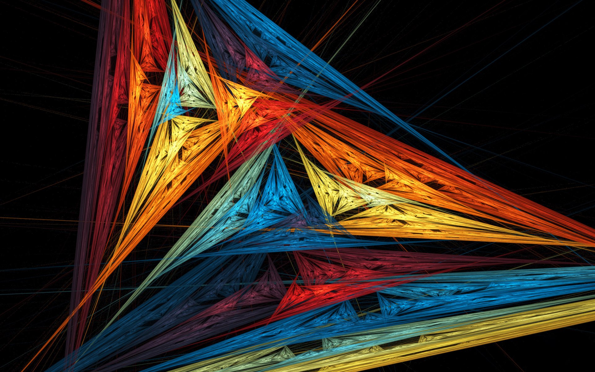 light shadow rays line flowers pattern sail triangle