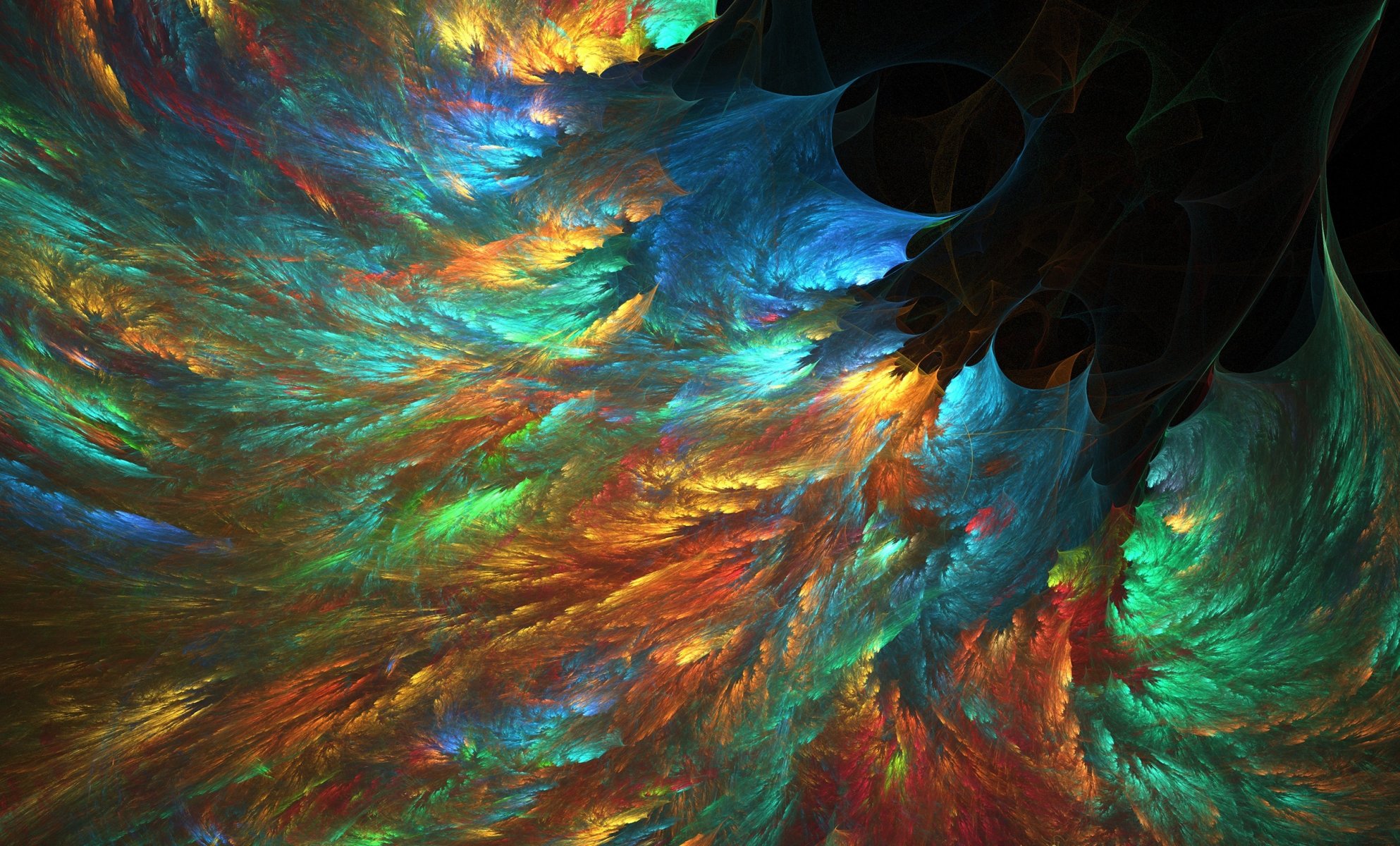 fractales ramas guiones colores rayas
