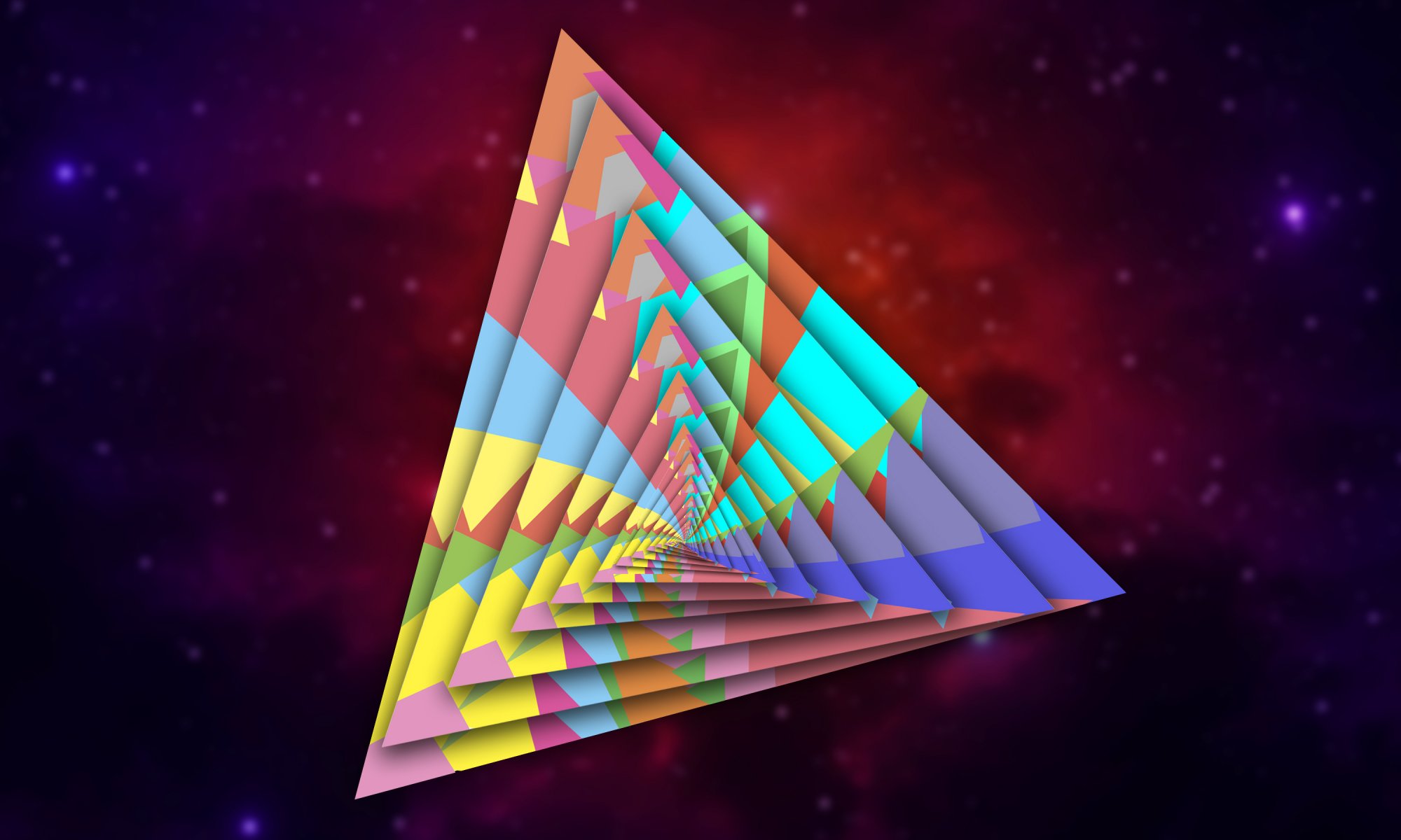 triangolo infinito spazio