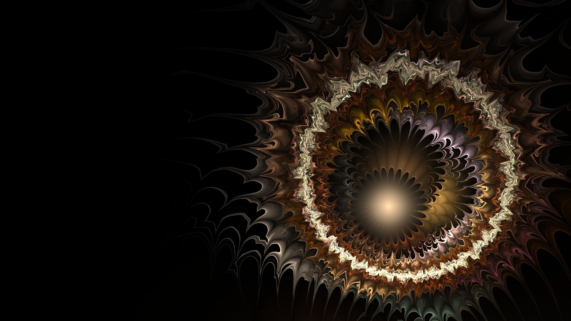 cercles distorsion couleur fond motif fractal
