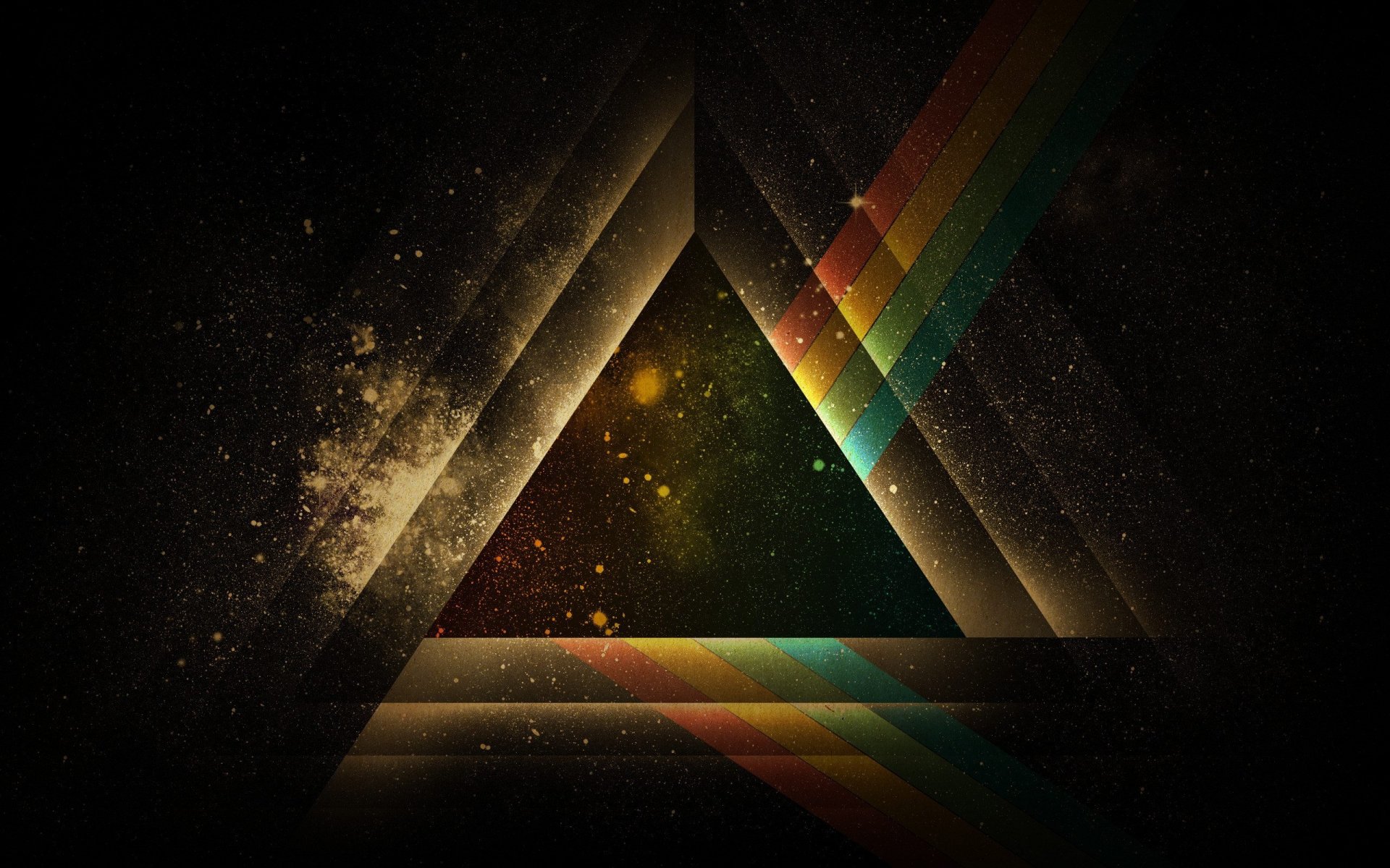 minimalism triangle abstract universe galaxy space figure pink floyd