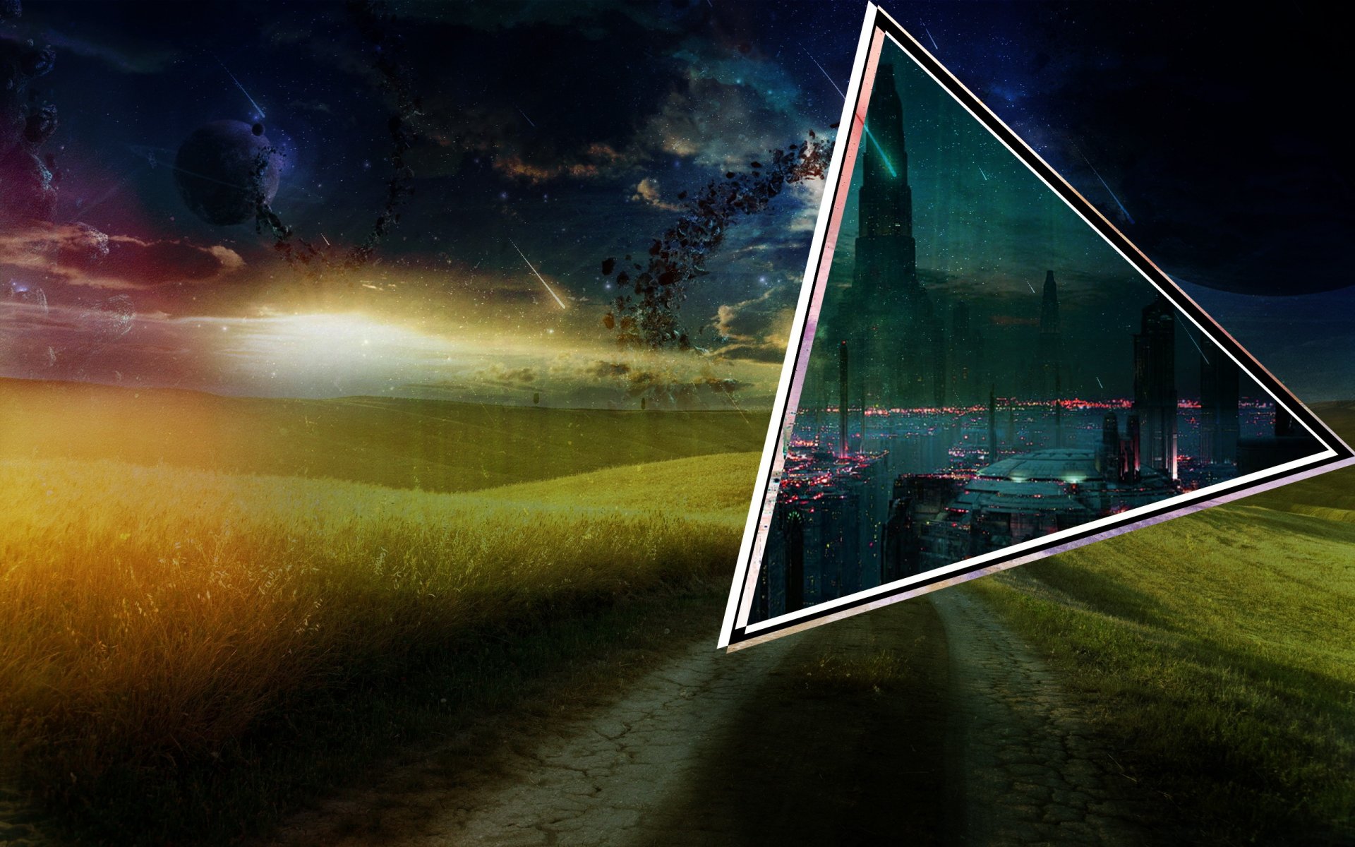 spazio campo pianeti portale cyber city