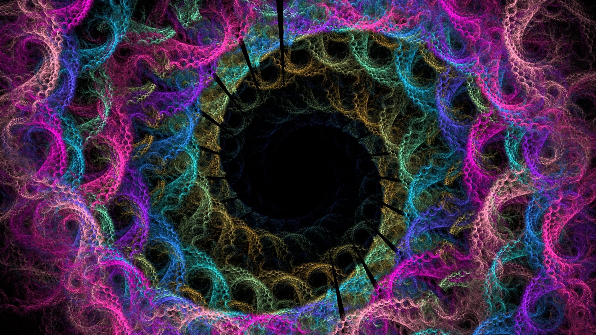 tricot dentelle couleur lumineux trous spirale