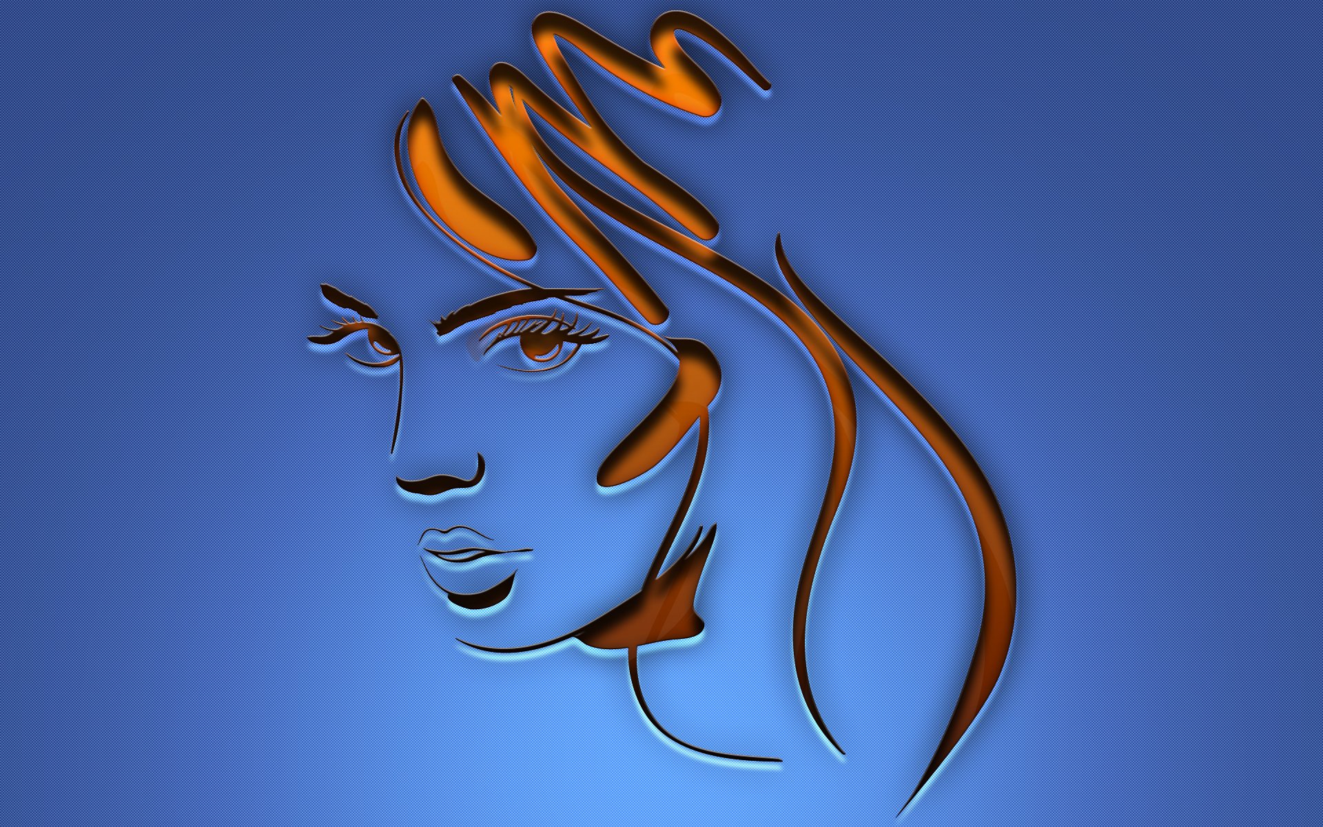 faccia ragazza carta da parati occhi capelli sguardo