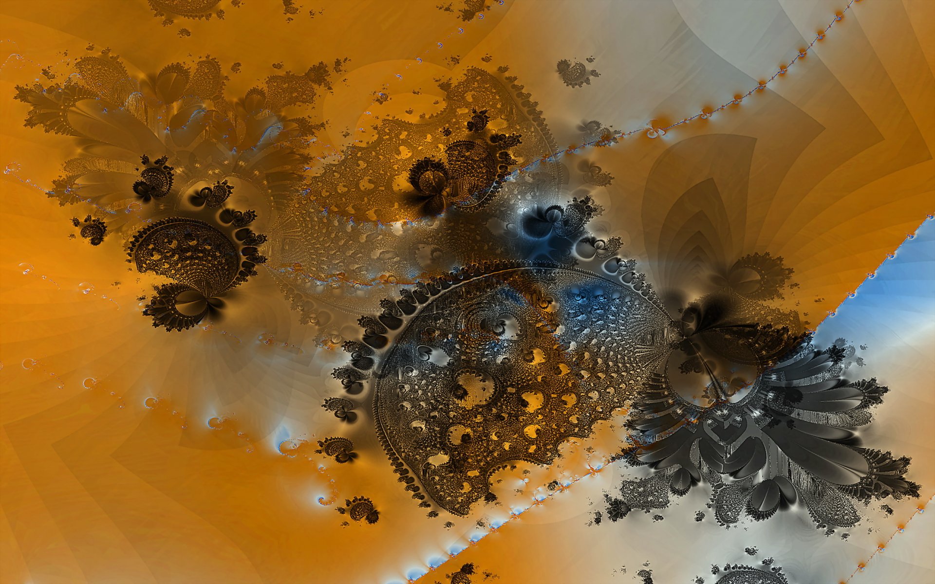 abstracción fractal forma color