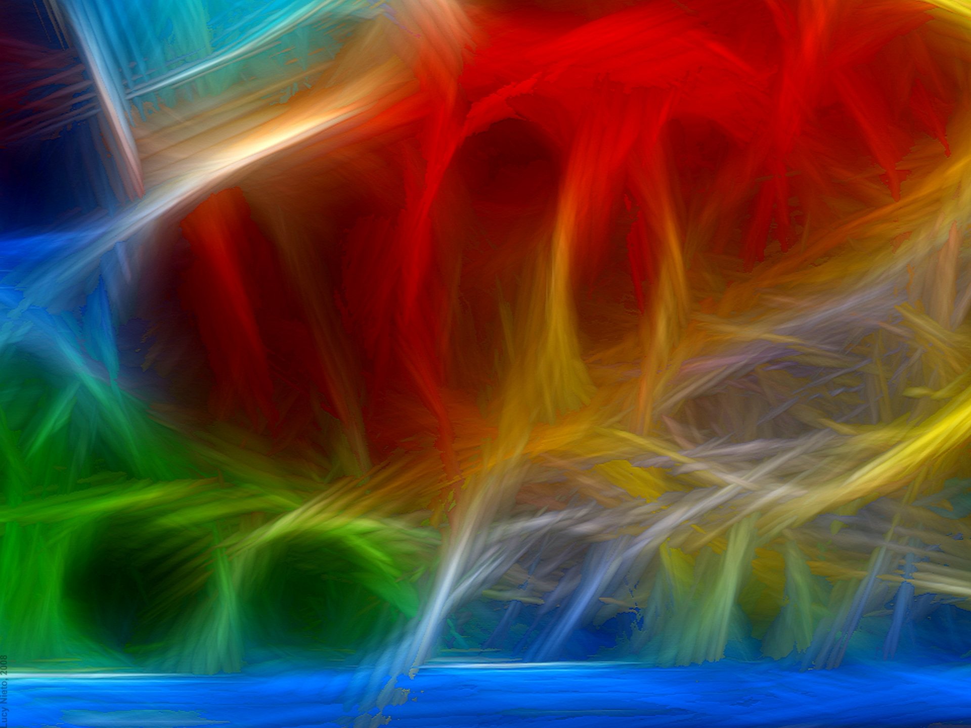 fractales ligature couleurs peintures