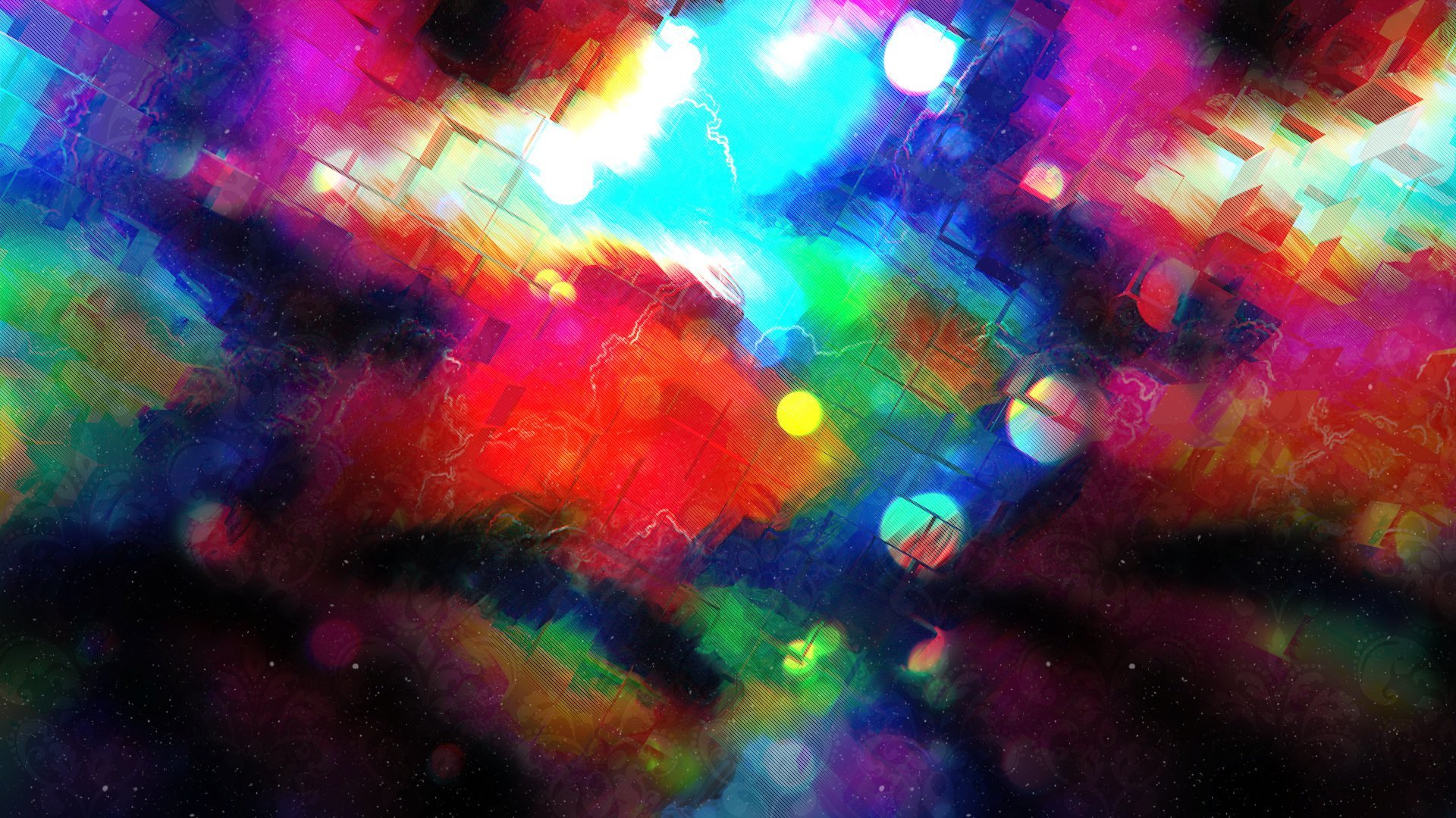 abstract flowers light bokeh block