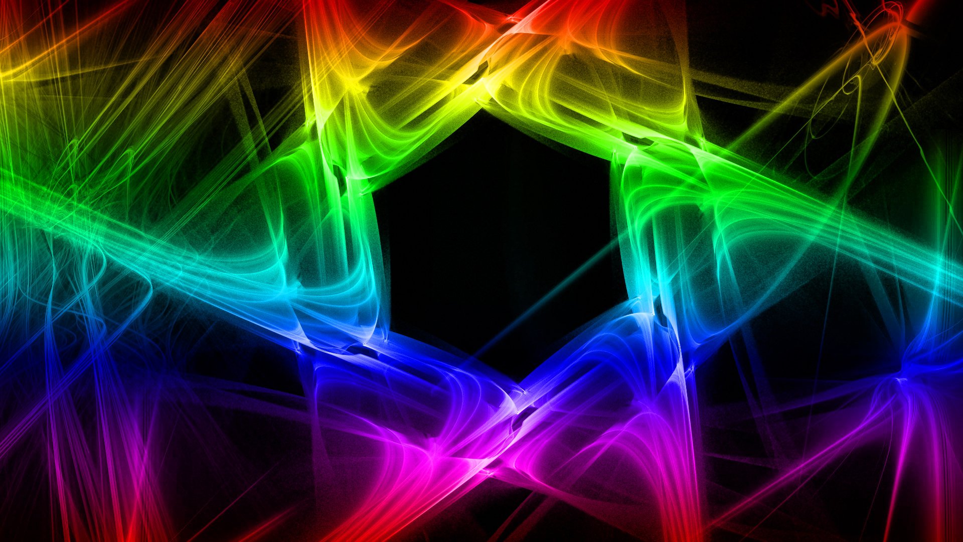 lumière couleur fumée gaz hexagone motif fractale