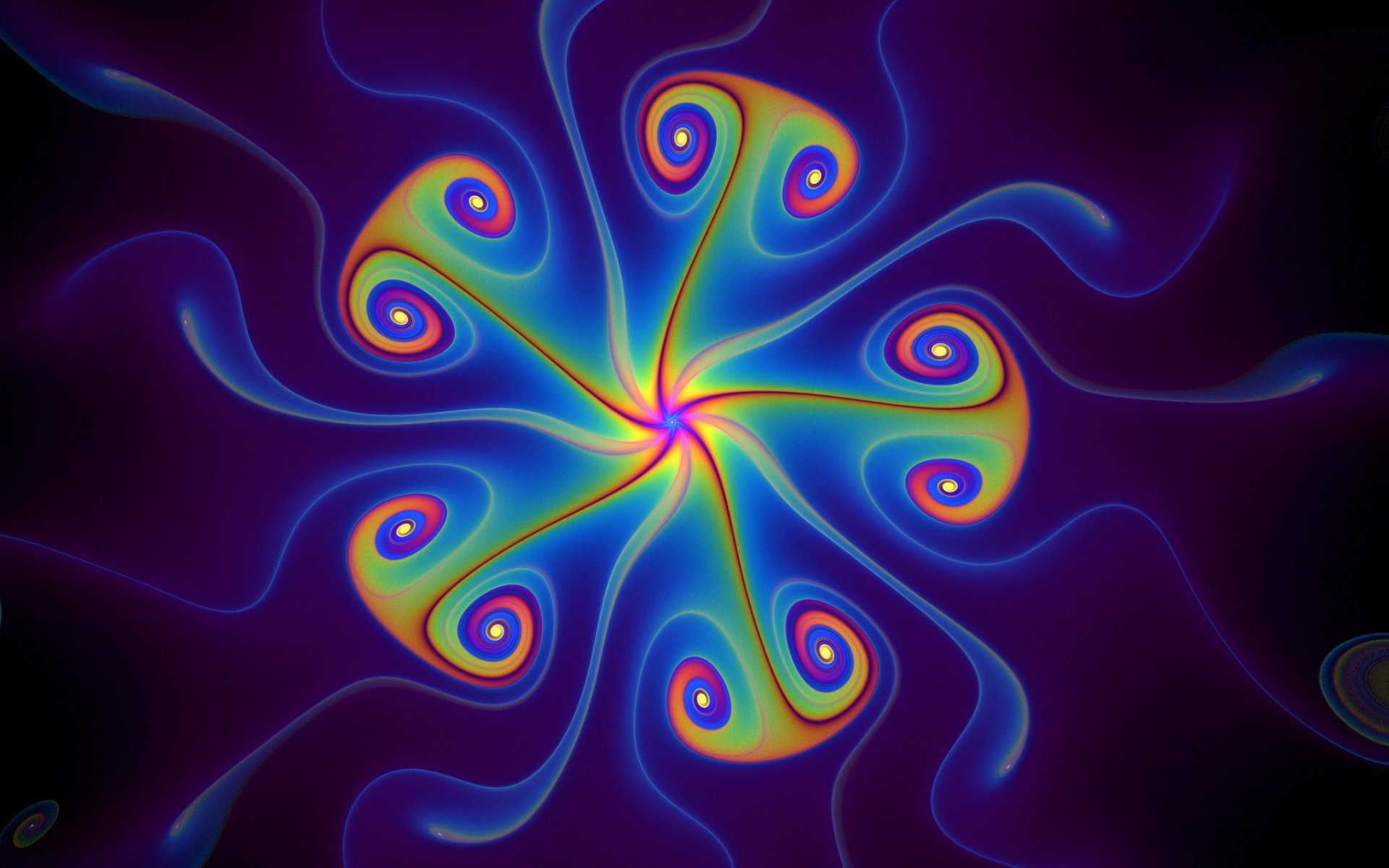 lignes boucles symbole coloré