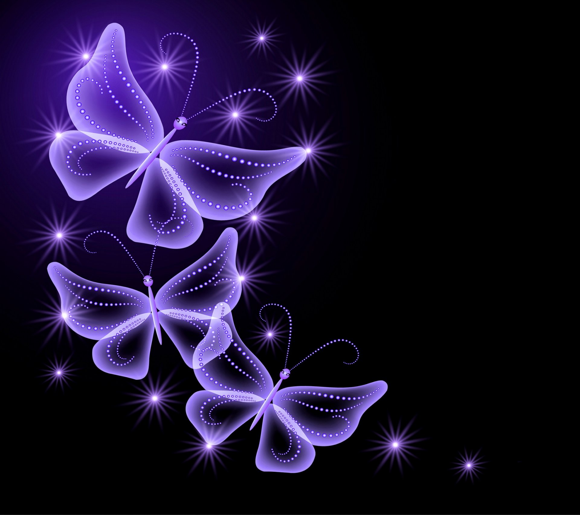 neon butterflies abstract purple sparkle glow butterflies neon
