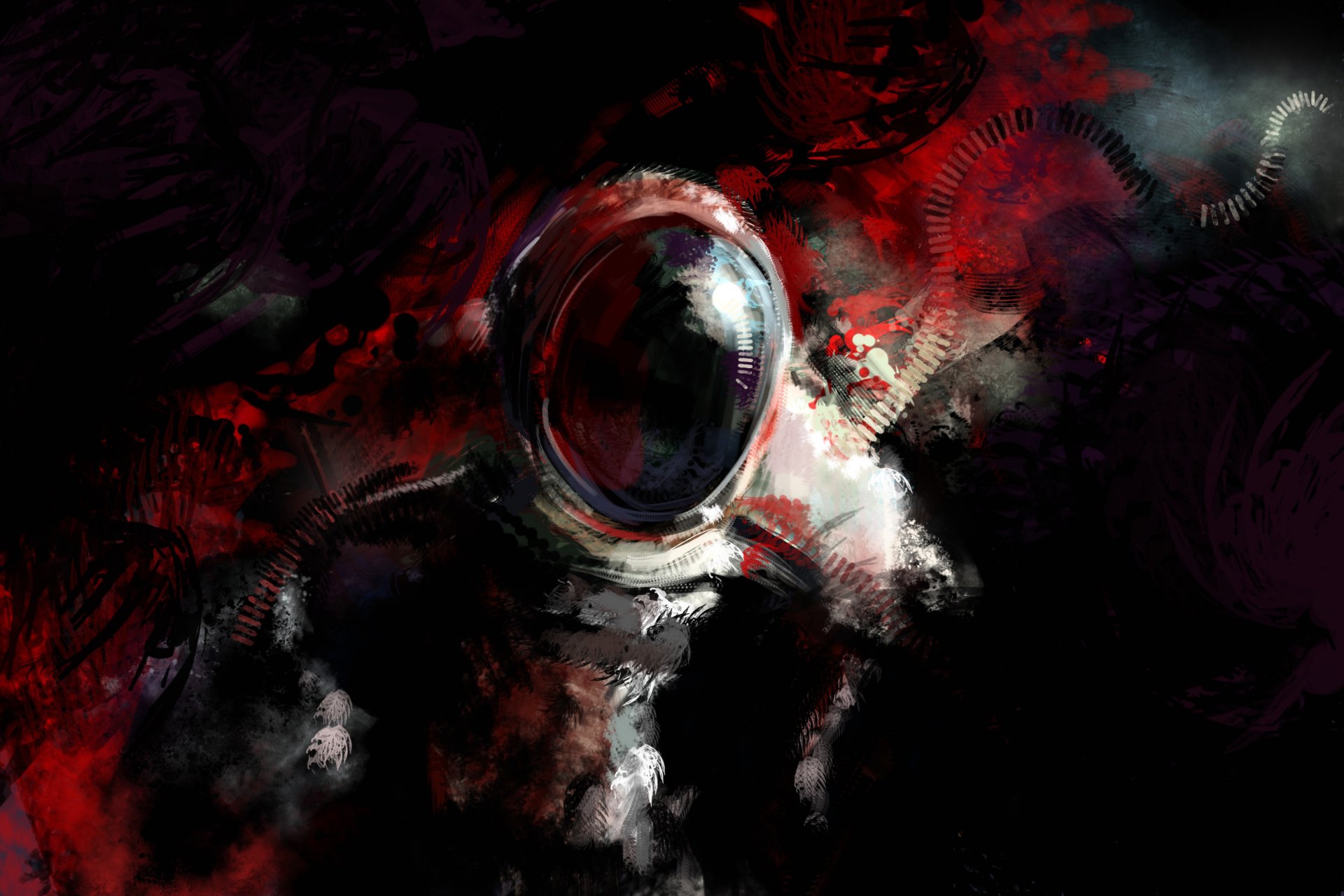 astronaute taches verre
