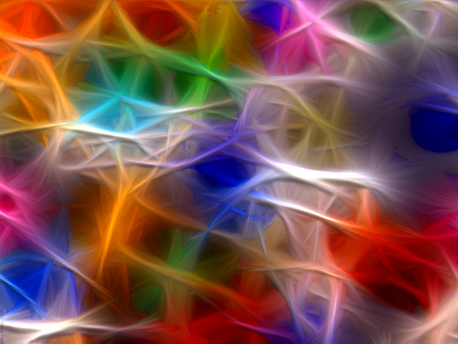 fractals raznotsvete paint ligature background