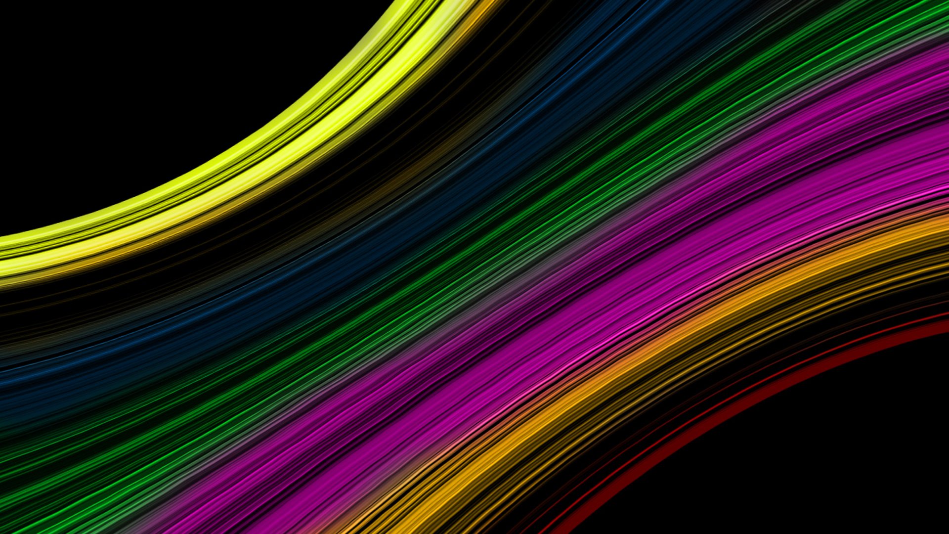 luz color arco iris rayos líneas curva