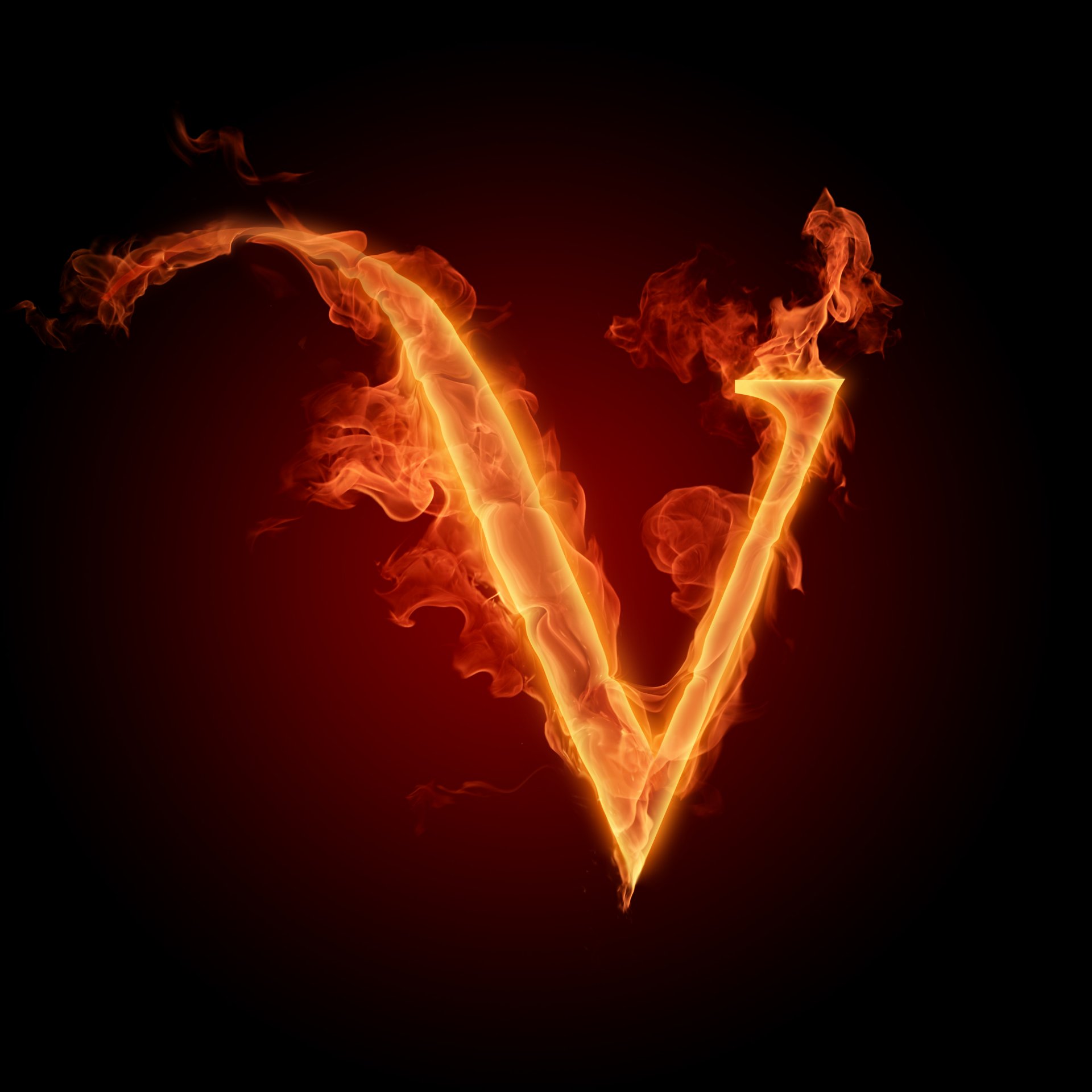 v feuer flamme buchstabe buchstabe alphabet latein