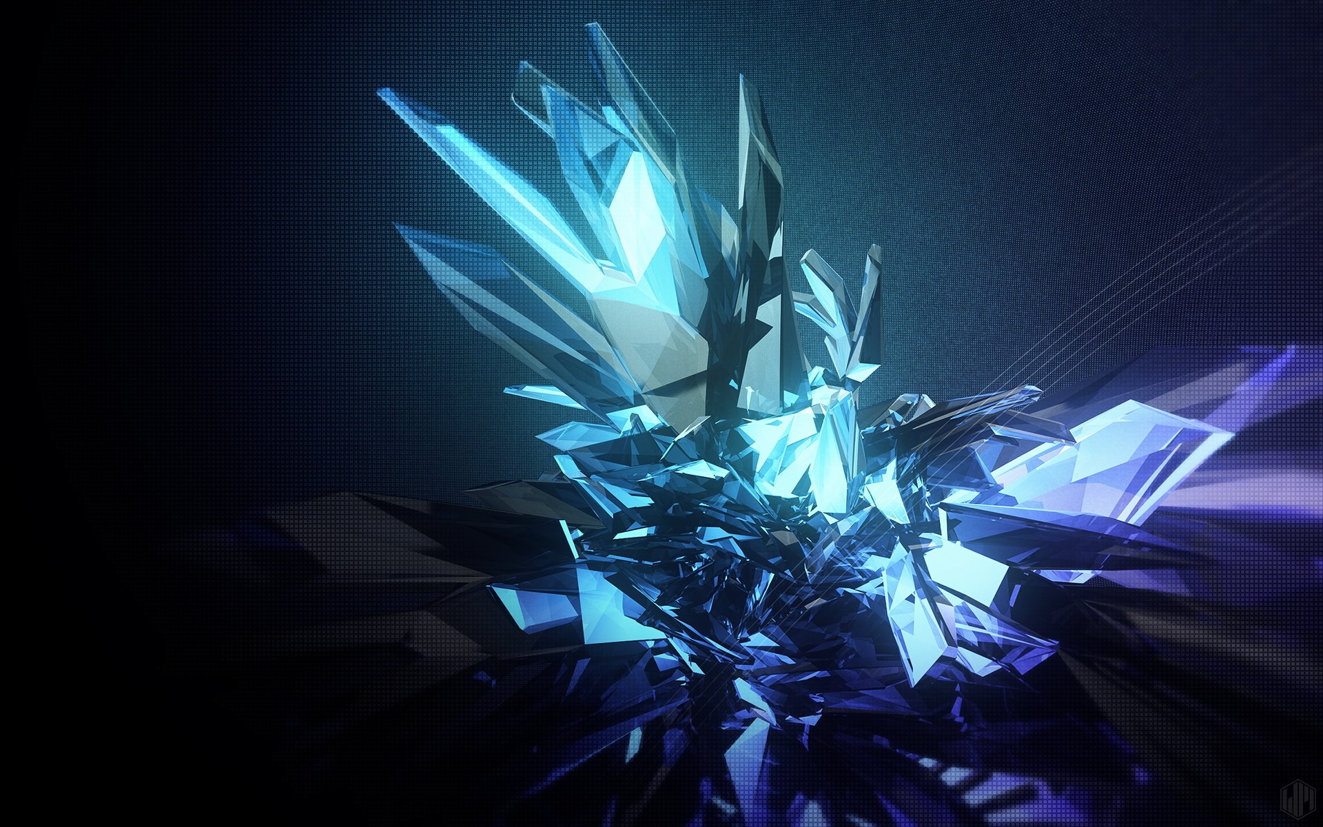 abstraction rendu facettes cristal