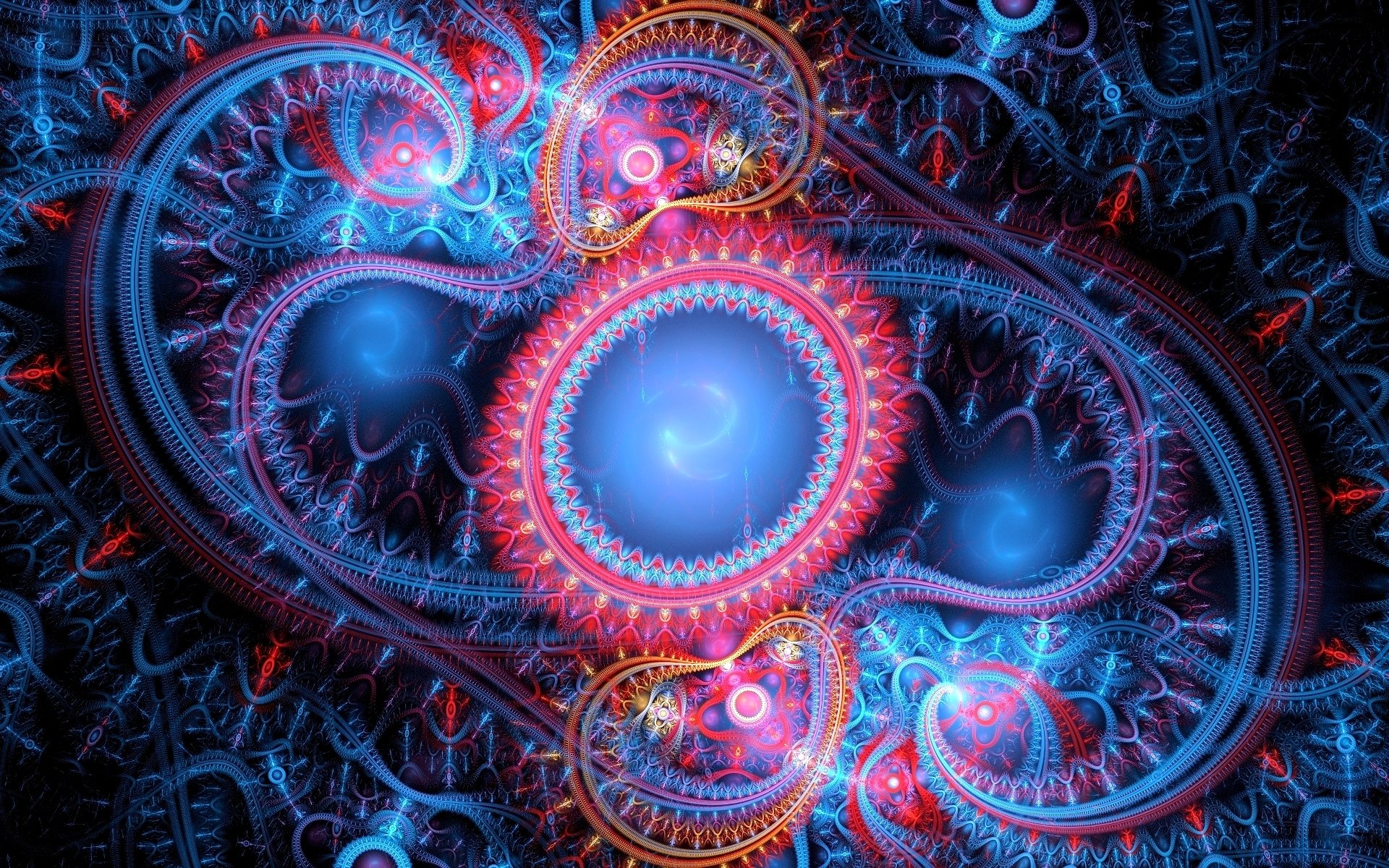 fractal patterns line bends following background