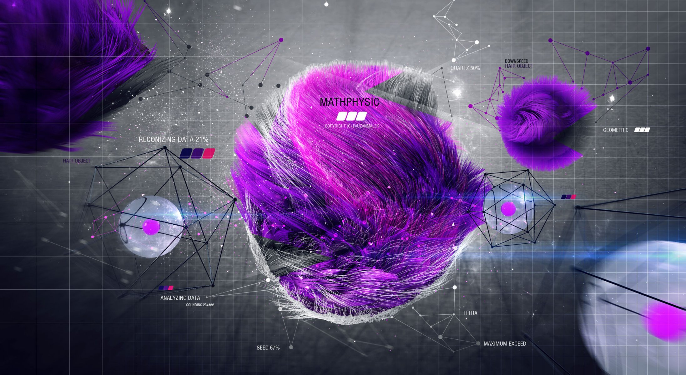 mathphysic abstraction sphère boule cadre carré triangle cheveux point date espace noir stand violet rose bleu