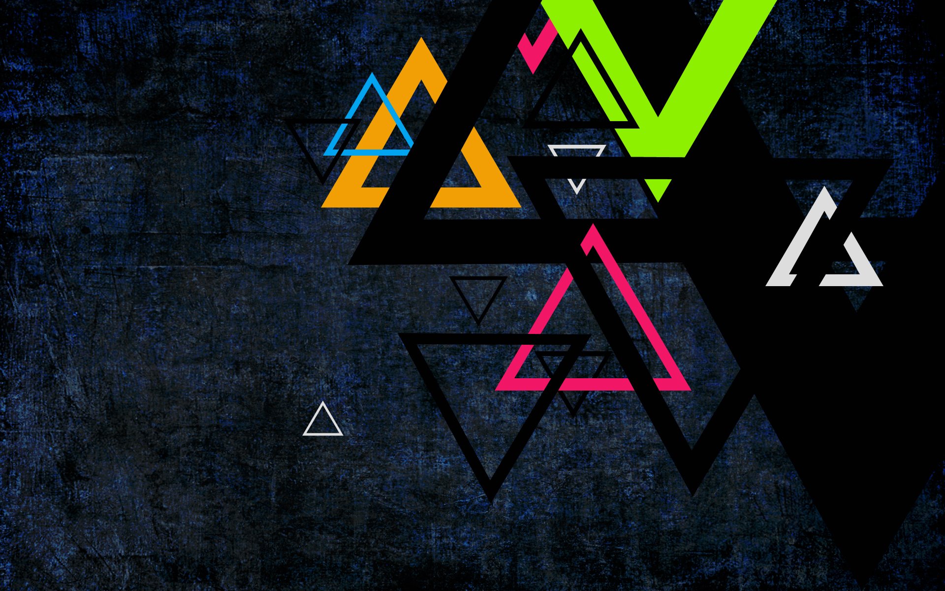 triangles colors green red orange