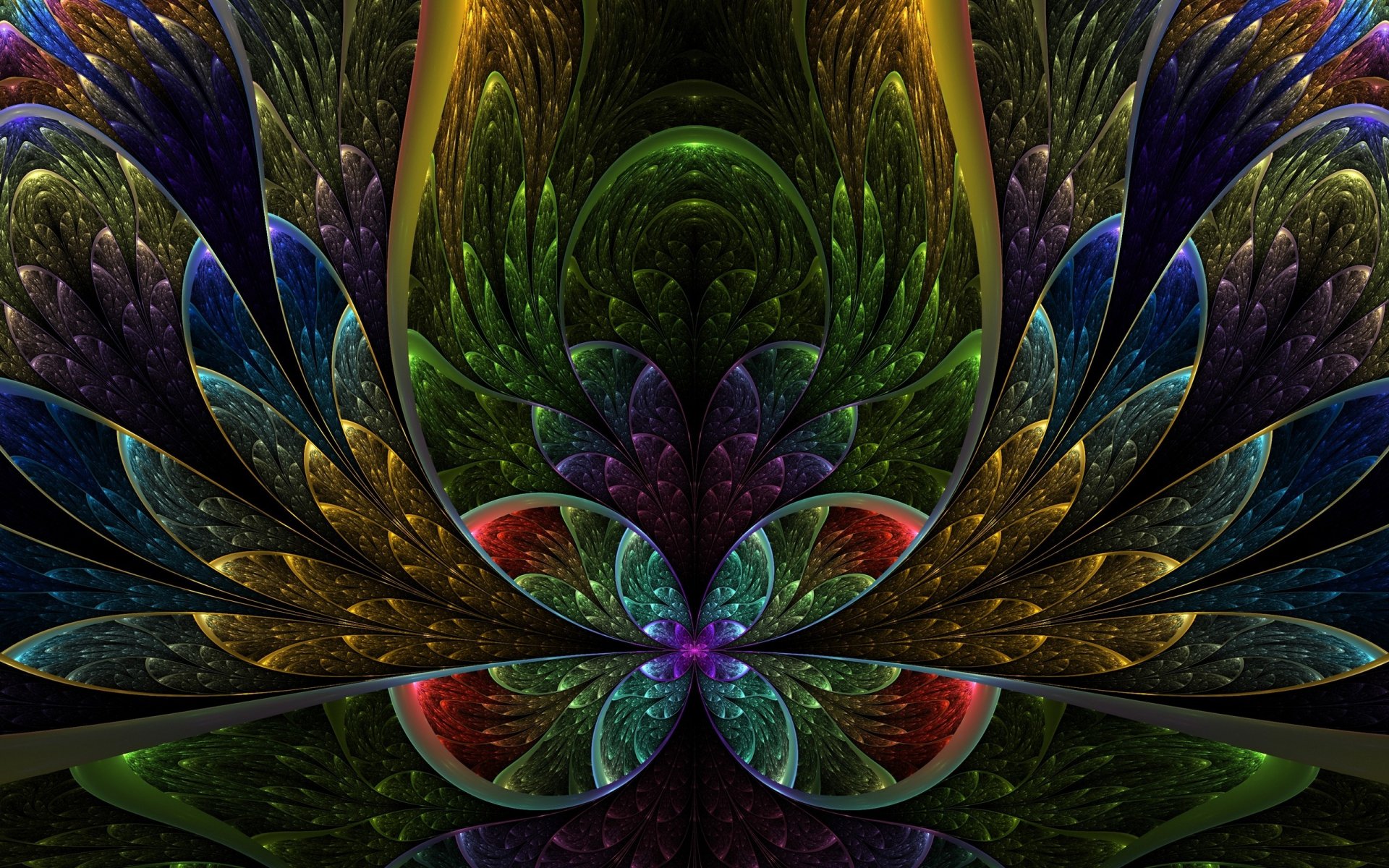 fractals glass petals divorce semicircle raznotsvete