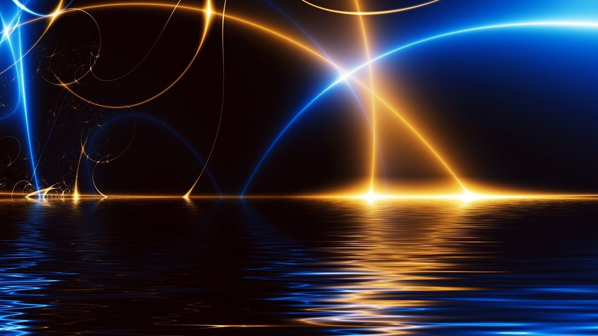 wasser tapete licht strahlen bogen entladung blitz