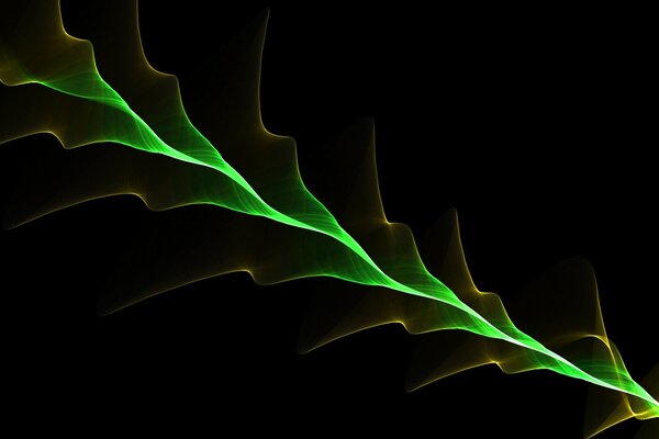 Green light in the form of a plant