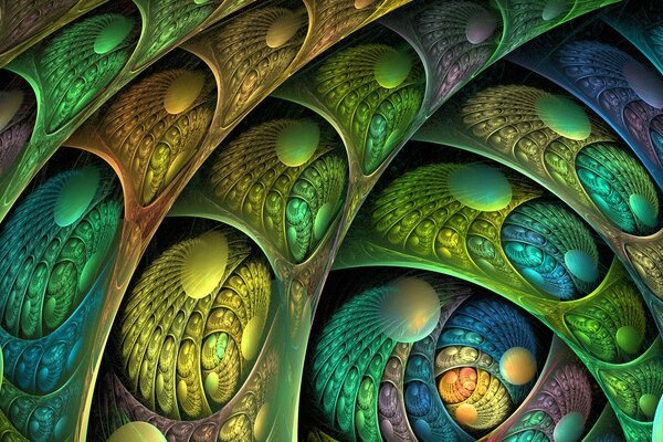 Beautiful patterns, colored and voluminous
