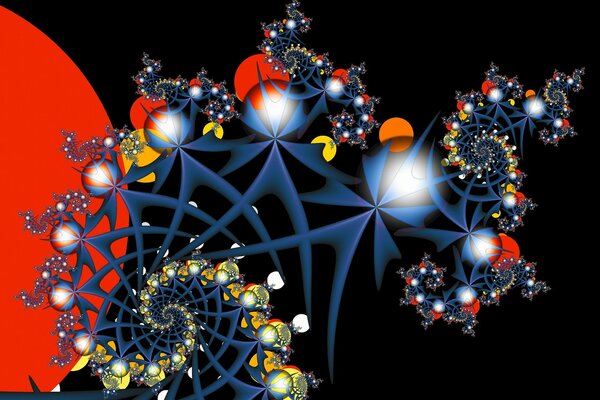 Abstraction de couleur de forme fantaisiste