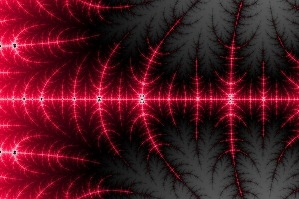 Abstract background with red divergent lines