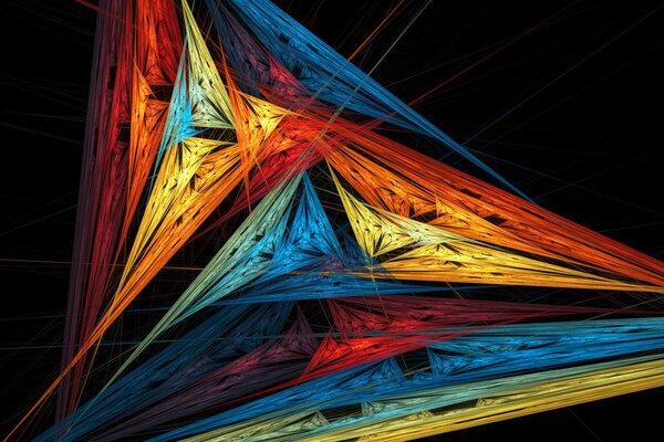 Vela colorata in triangolo