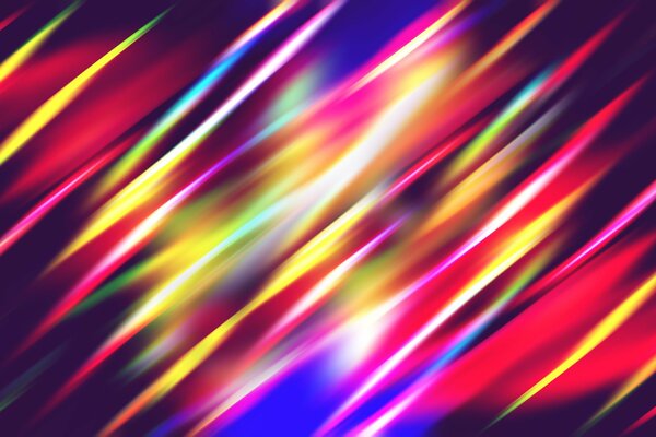 Multicolored stripes like rays of light
