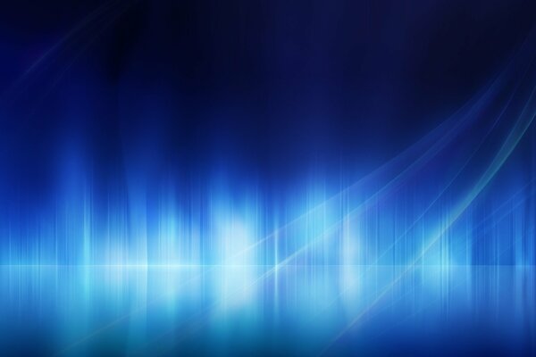 Blaue Lichtstrahlen auf blauem Hintergrund