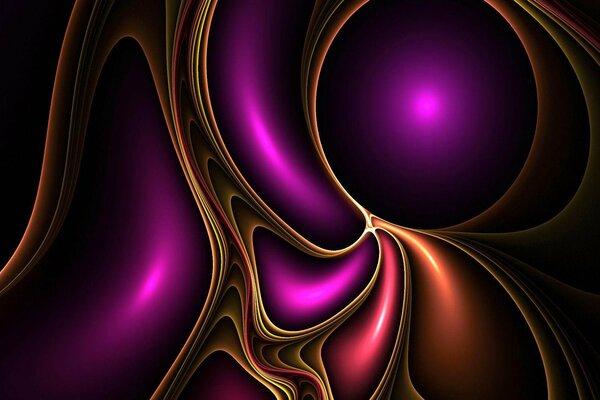 Light brightness Circle and lines in abstraction