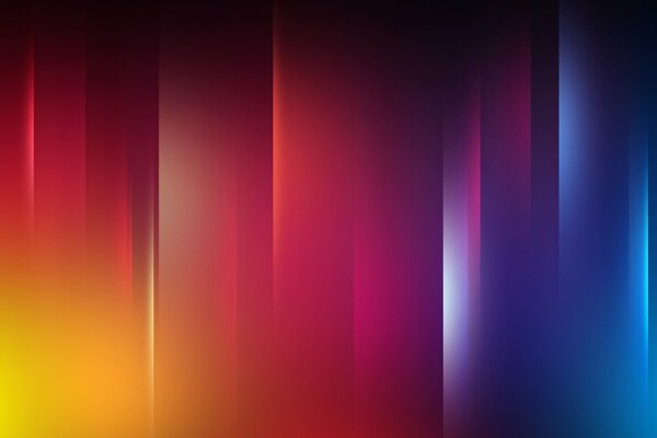 Lignes jaunes, rouges, bleues avec des nuances changeantes