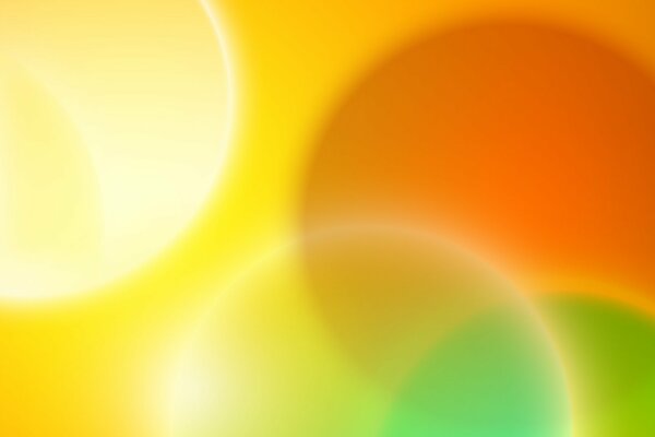Cercles colorés sur fond jaune