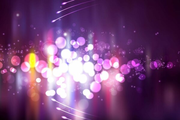 Light circles on purple paper