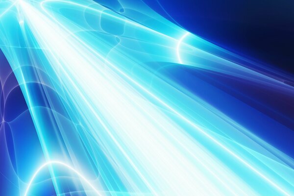 Abstract vector blue-white light beam