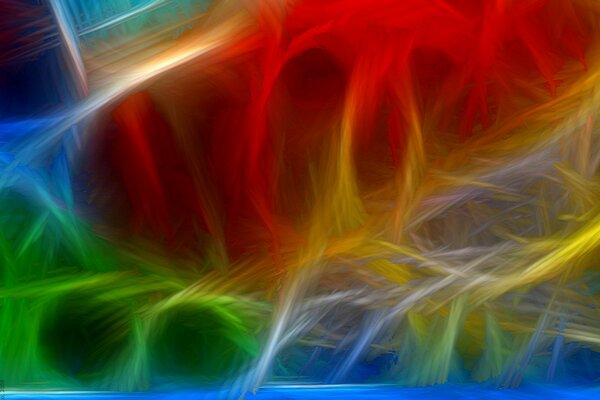 Multicolored paints similar to threads
