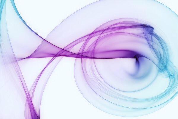 Fumo blu viola su bianco