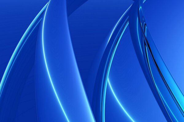 Fondo azul con curvas de arco