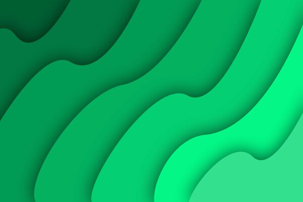 Abstract waves of green shades