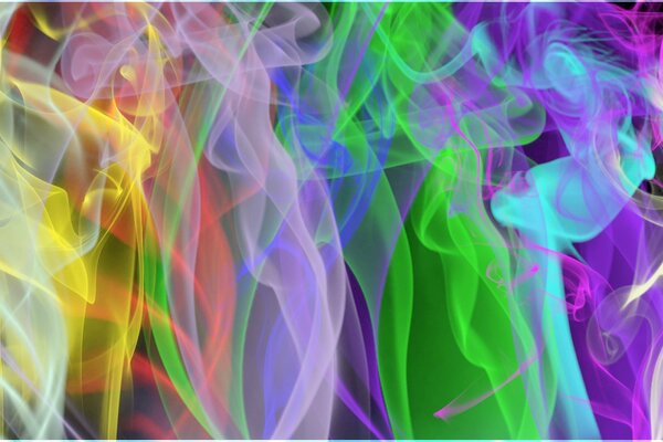 Colored smoke on the background