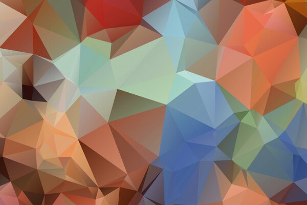 Geometria. Kanciasty wielobarwny Relief 3D