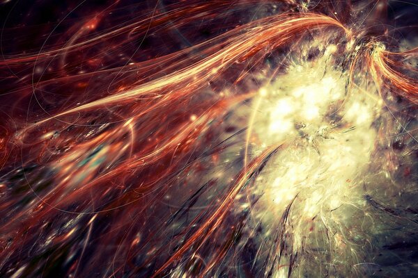 Flux d énergie de feu sous forme de lignes