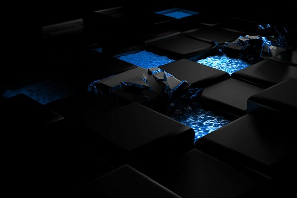 Abstrakter Hintergrund in Form von Wasserquadraten