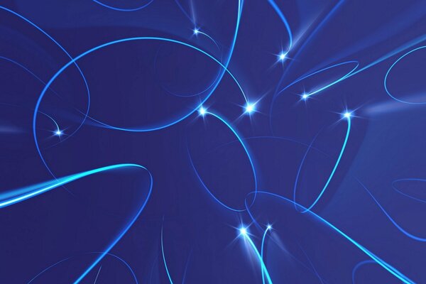 Fondos de pantalla azul azulado, órbita, estrellas