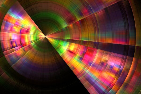 Secteur de lueur de couleur et de lignes