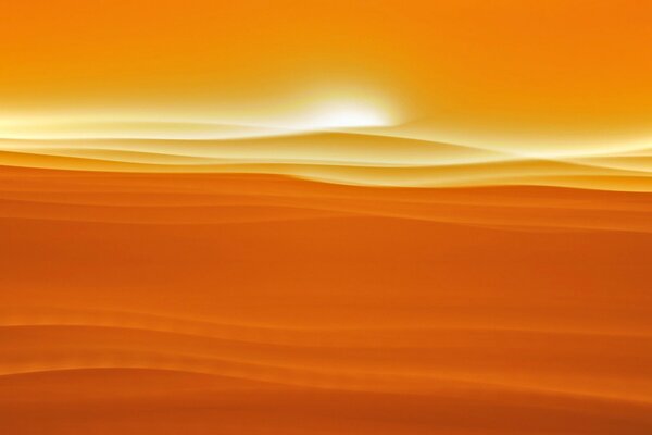 The desert of Dune and its sunset