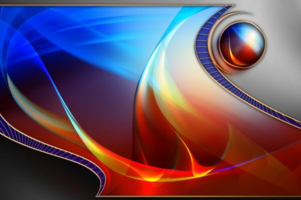 Abstract blue-red background