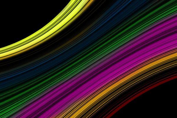 Varie curve di linee colorate